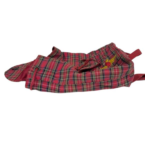 Vintage 90s Y2K Disneys Winnie The Pooh Red Plaid Mini Backpack Purse Bag - Picture 8 of 12